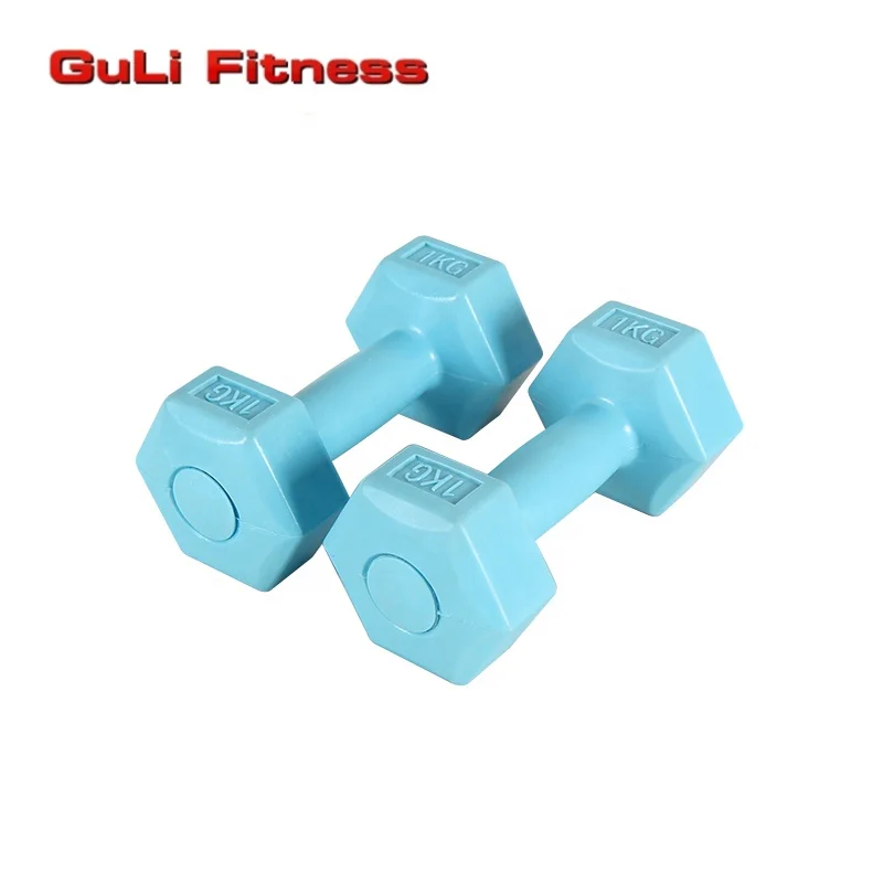 卸売ダンベルメーカー ビニール六角ダンベル 1-10KG セメント砂入り