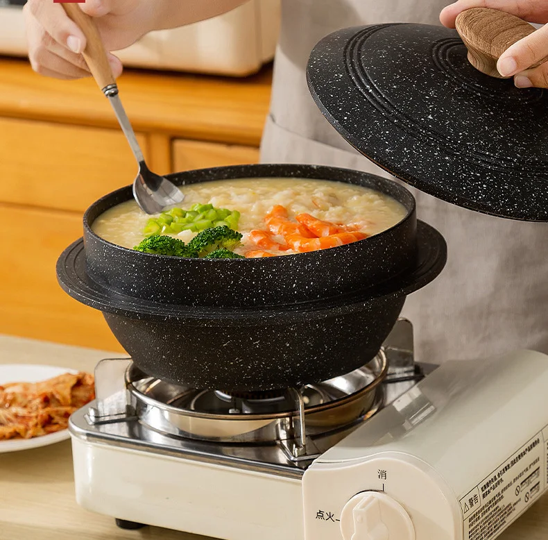 Koreanischer Dutch Oven – 20,1 Cm Emaillierter Reistopf Für Induktion, Inkl. Deckel