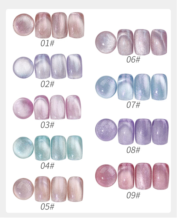 HONEY GIRL Soak Off Uv Led Reflective Gel Polish Color Private Label Cat Eye Gel Nail Polish factory