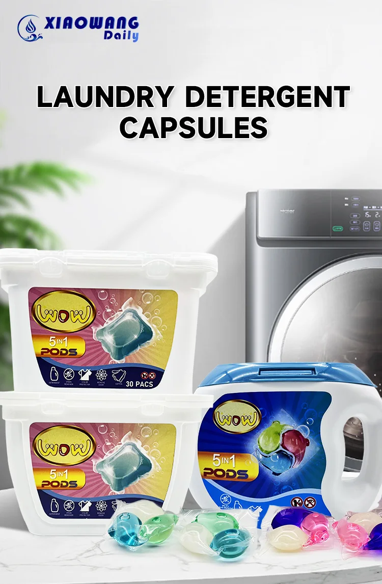 Liquid Laundry Pods Detergent Capsules 15g/pcs 3in1 Oem Cloth Washing