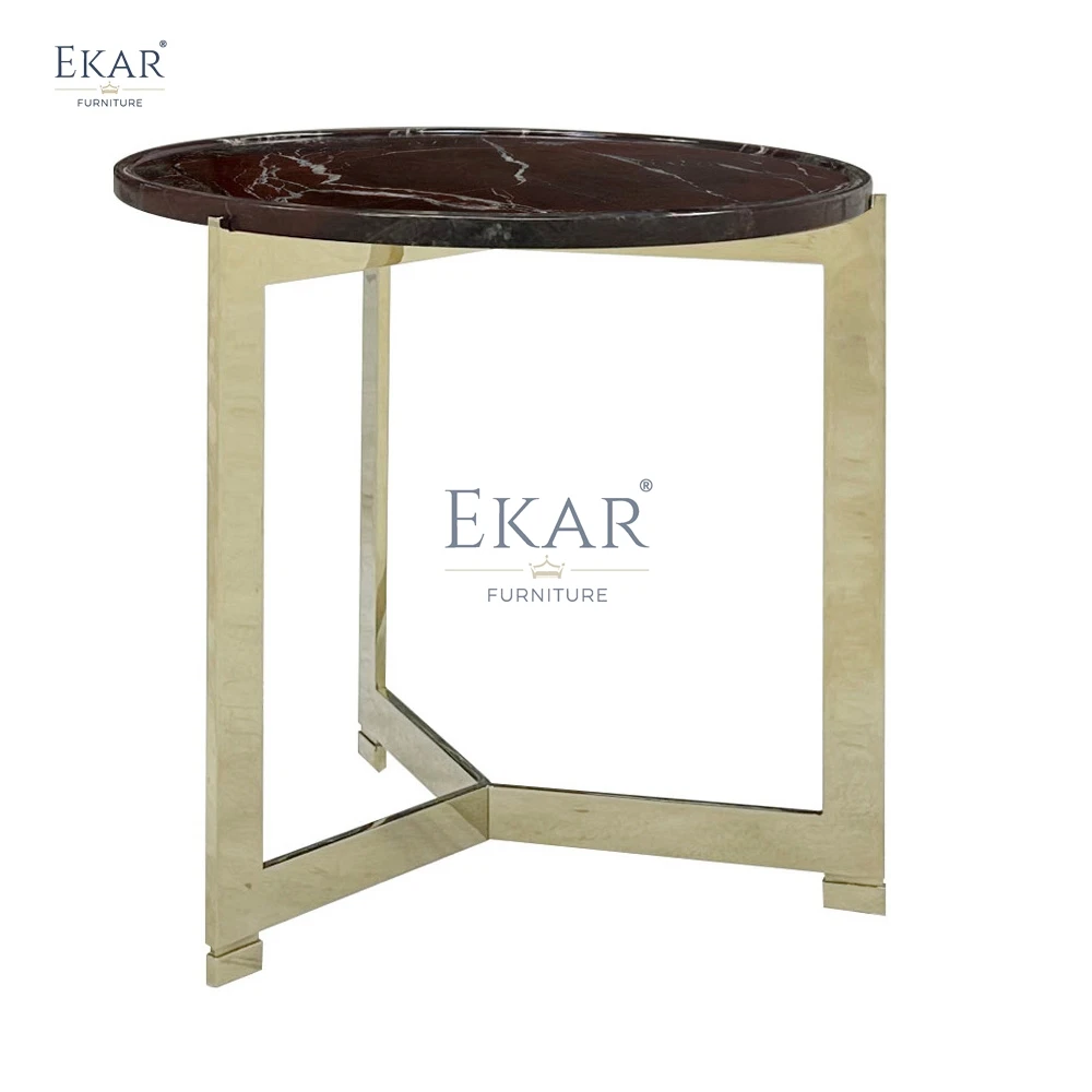 New design modern home decoration metal round corner table sofa side table