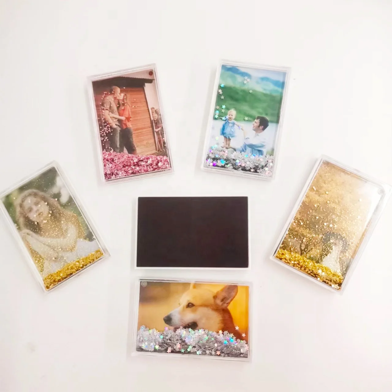Quicksand Floating Shaking Glitter Liquid Magnetic 2x3 Mini Photo Frame  Fujifilm Instax Mini Film Picture Frame