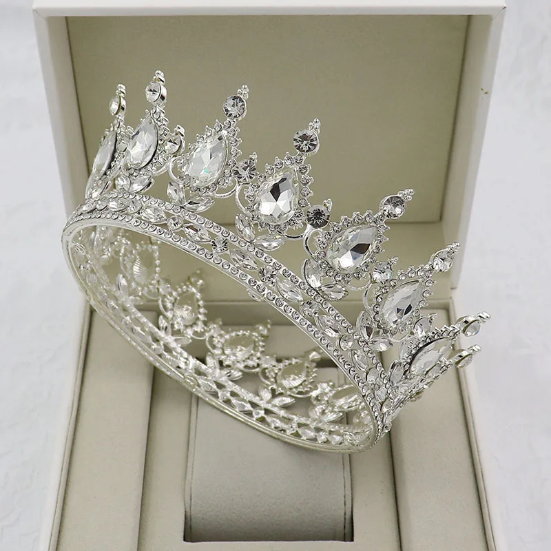 Big Pageant Crystal Crystal  Bride Crown Tiaras  Wedding