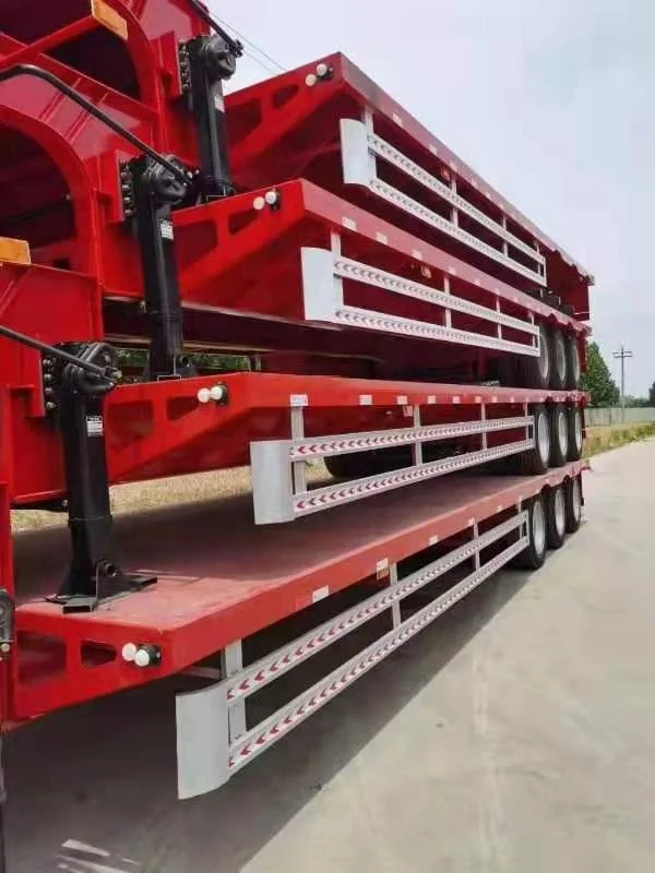 Лидер продаж, 3-осевой сверхпрочный низкорамный полуприцеп, 60 тонн, 100 тонн, низкорамный трейлер