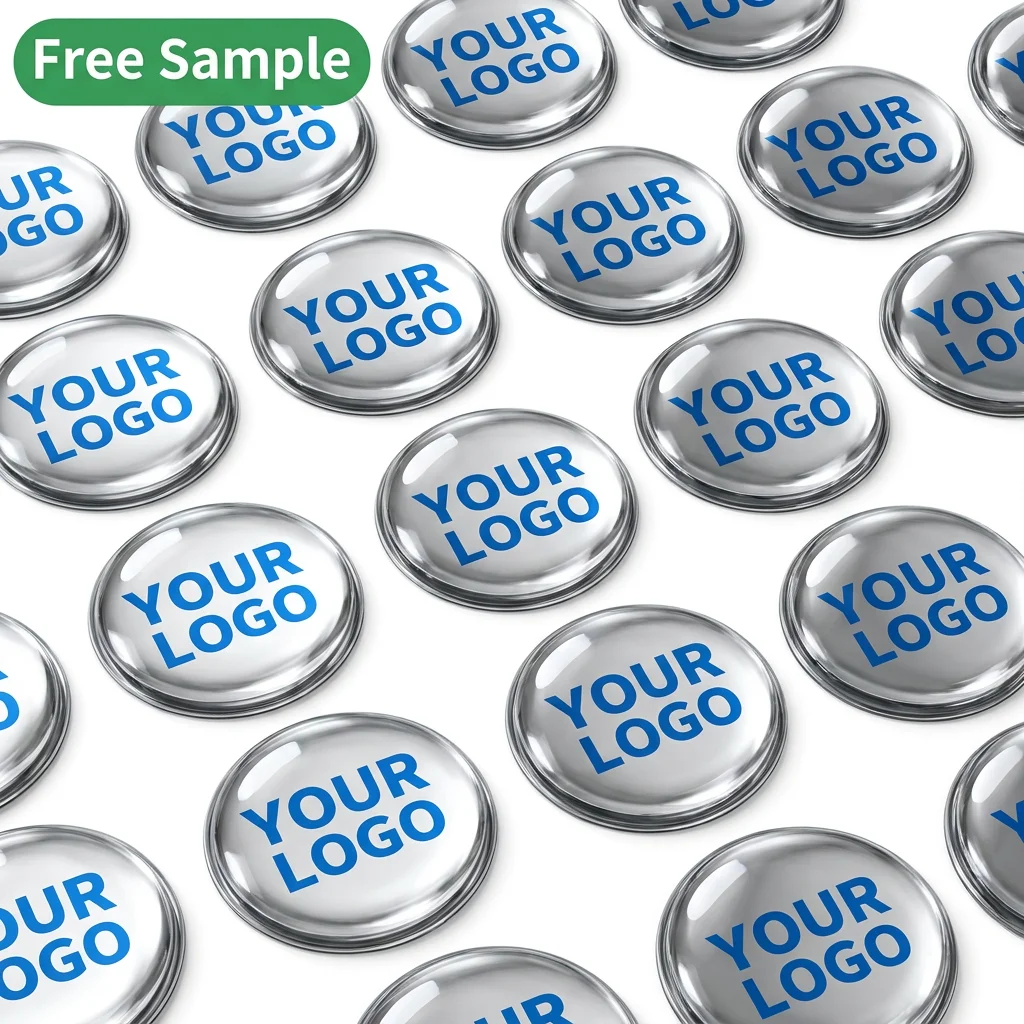 Custom Clear Epoxy Dome Sticker 3D Glossy Domed Resin Round Logo Label Free Sample OEM