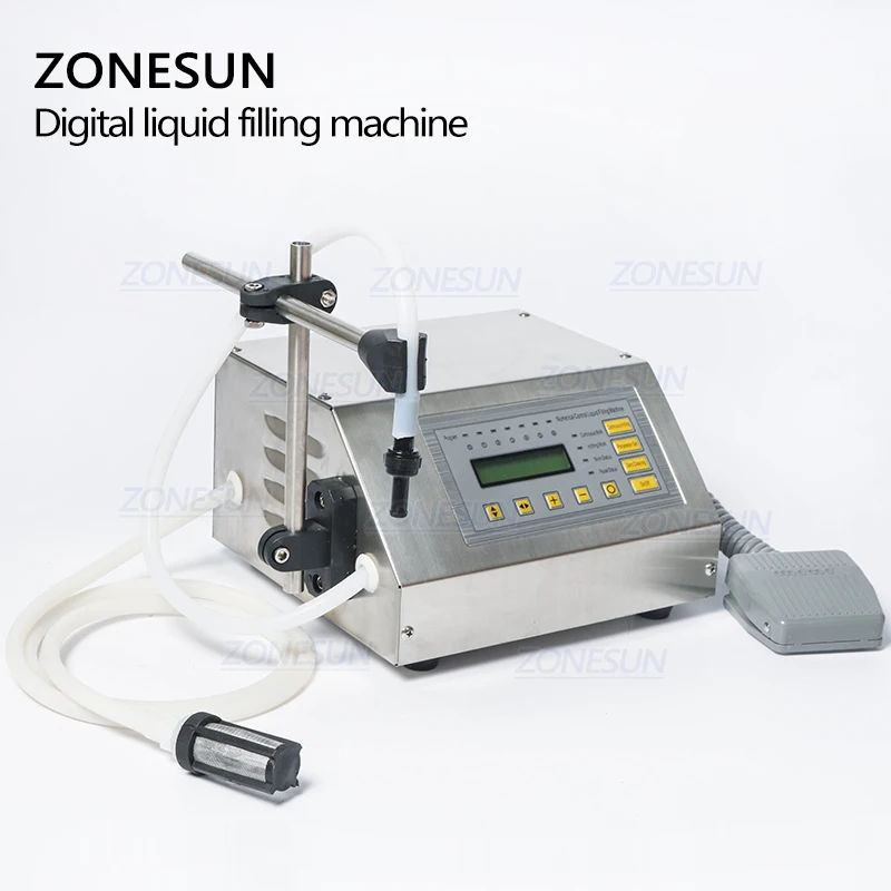 ZONESUN 220V or 110V GFK-160 Digital Control Liquid Filling Machine Small Portable Electric Liquid Water Filling Machine Supply - Image 4