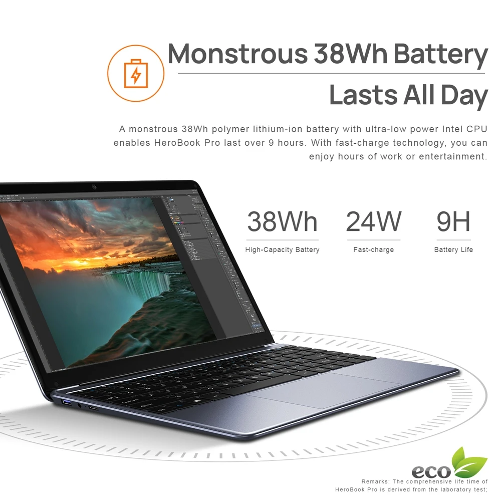 Latest CHUWI HeroBook Pro Laptop Win11 Dual Core 8GB RAM 256GB SSD
