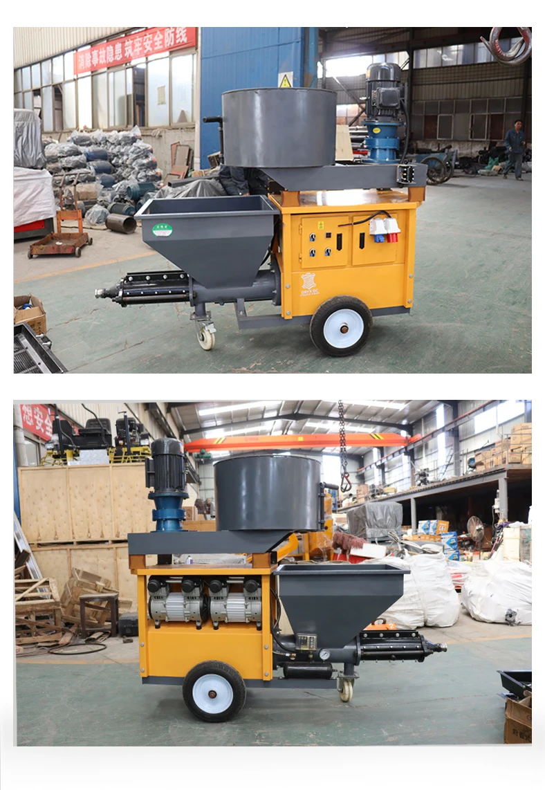 220V Single Phase Mortar Sprayer With Piston Pump Cement Plaster Spray Machine German details