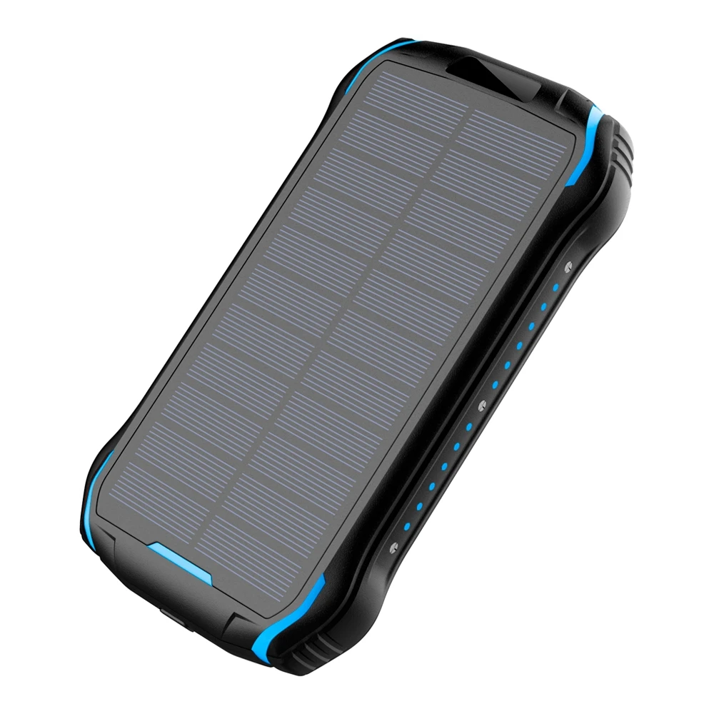 Outdoor Hot Sale 3 USB Mobile Portable Waterproof Solar Power Bank with Solar Panel