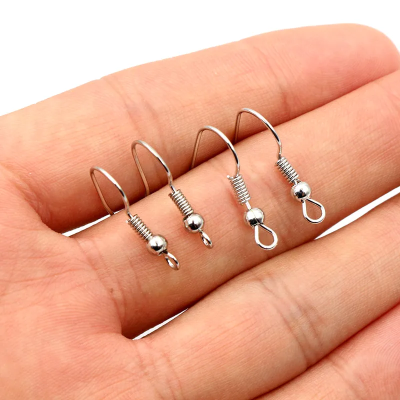 100 PCS Sterling Silver Earring Wires & Studs - Jewelry Making DIY Findings, High Quality 6 thumbnail image