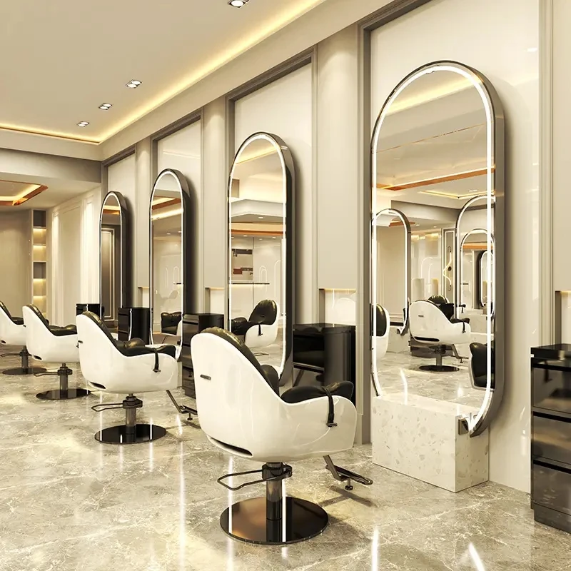 Hot Sale Hair Salon Special Mirror With Light Stainless