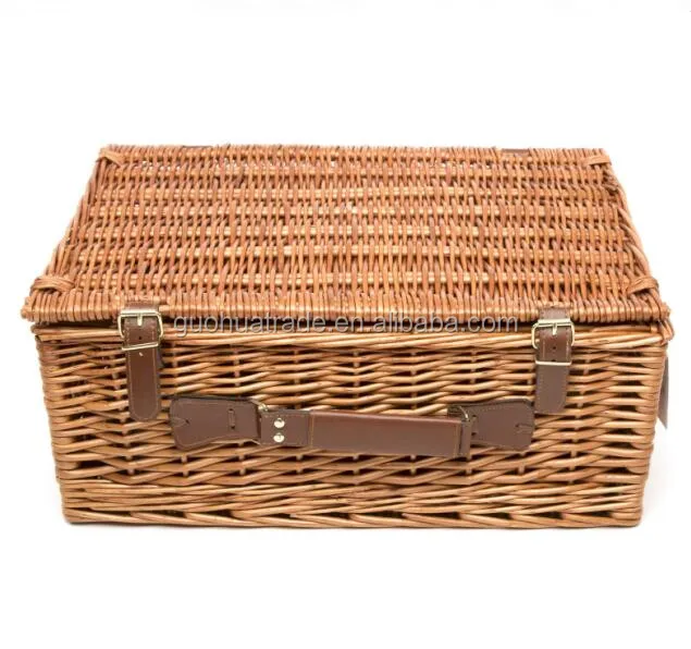 Empty Heart Shape Wicker Picnic Basket With Lid,Heart Shape Hamper