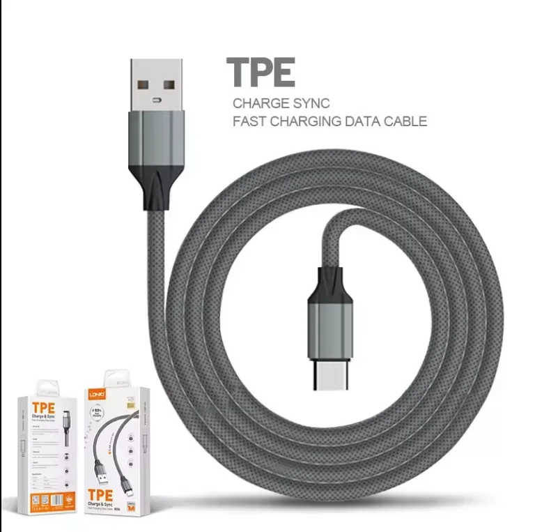 LDNIO LS441 1m Micro Phone Type C Usb Data Cable Data Sync Fast Charger Charging Cable for Mobile Phone