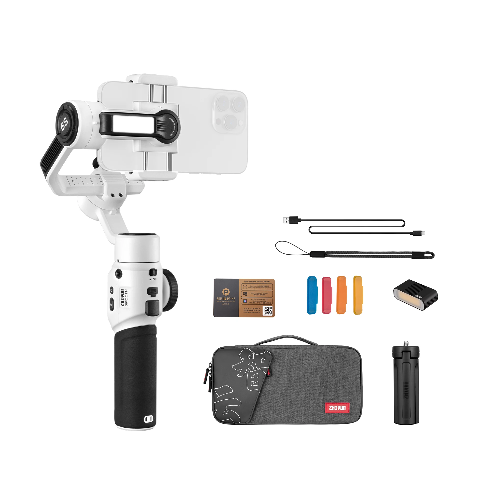 Zhiyun Smooth5 combo 中古美品 スマートフォンジンバル ZHIYUN スマホ用ジンバル SMOOTH 5S AI COMBO ZHIYUN｜ジウン 通販