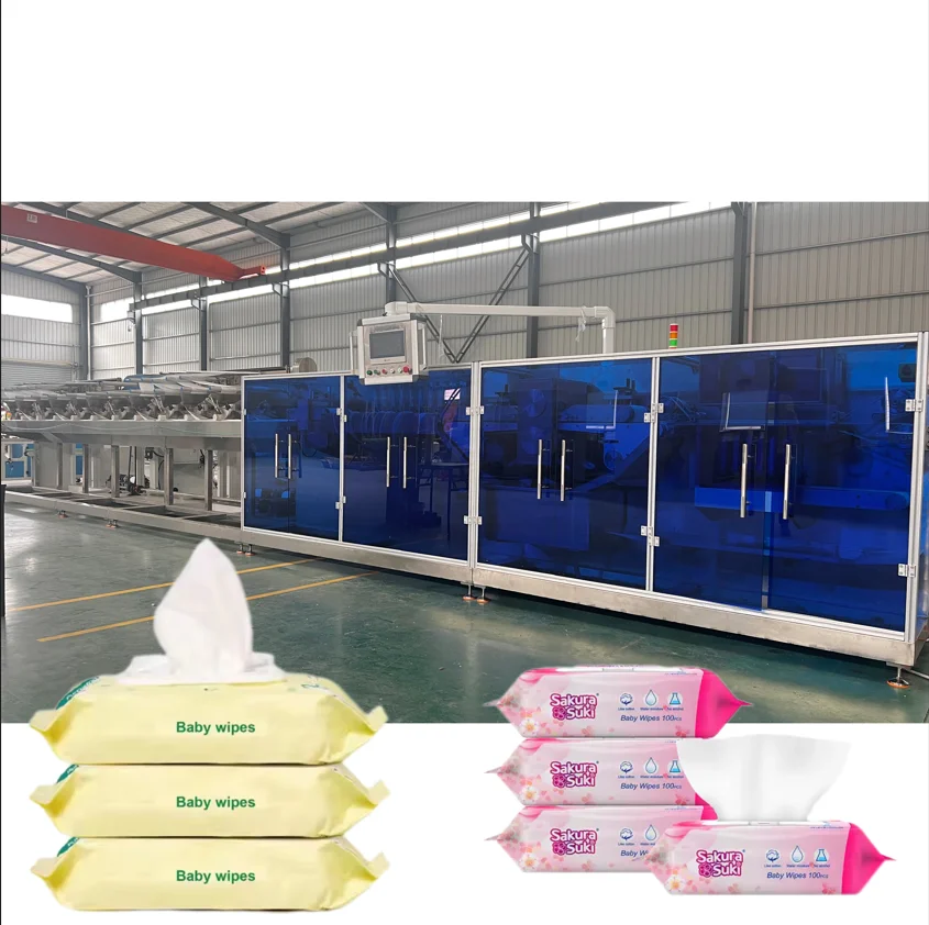 Good Quality Fully Automatic Wet Tissue Manufacturing Machine Baby Wet Wipes Making Machine