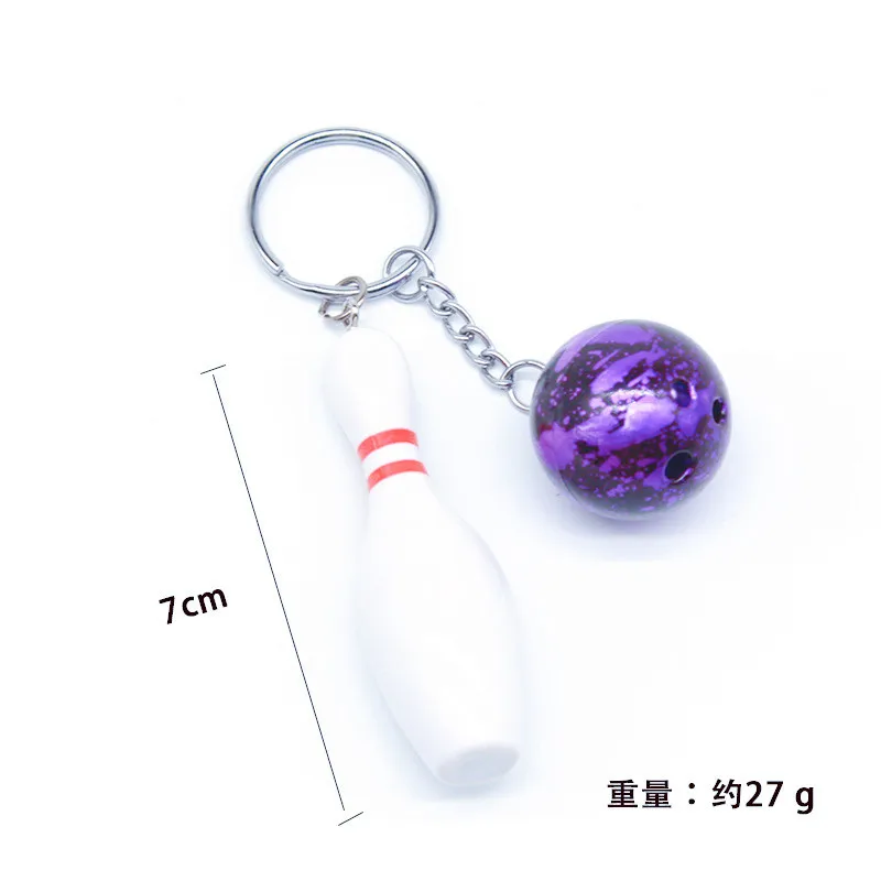 RTS Sports Bowling Ball PVC Keychains Keyring Car Backpack Pendant Hanging  Mini Bowling Ball Keychain for Gifts