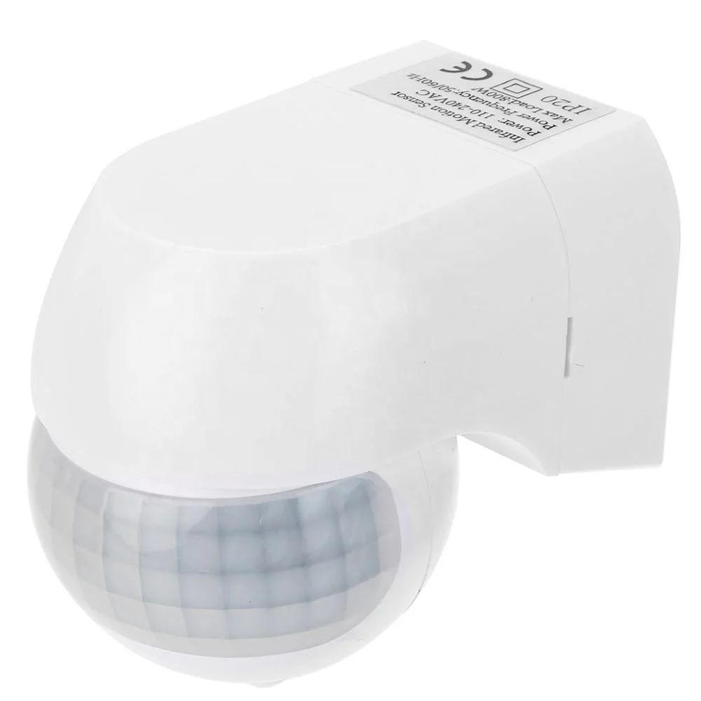 Motion Sensor 220V 110V Motion Detector Automatic Infrared PIR Sensor 220V 180 Degree Rotating Outdoor Timer Light Switch