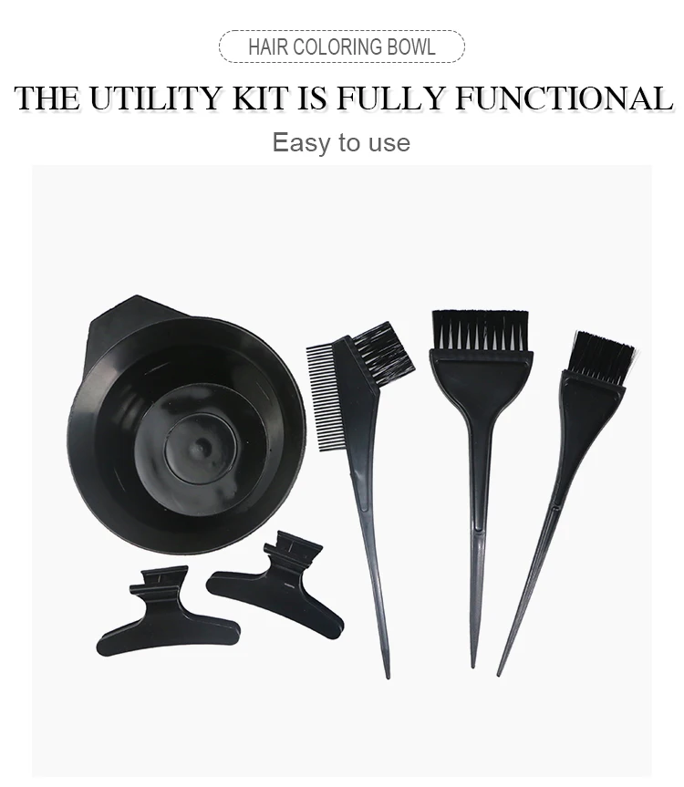 Hair Coloring Brush And Bowl Combination Set Salon Hair Coloring Tool