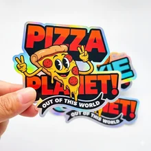 Rainbow Die Cut Holographic Stickers Custom Adhesive Packaging Labels UV Resist Waterproof Logo Hologram Die Cut Vinyl Stickers