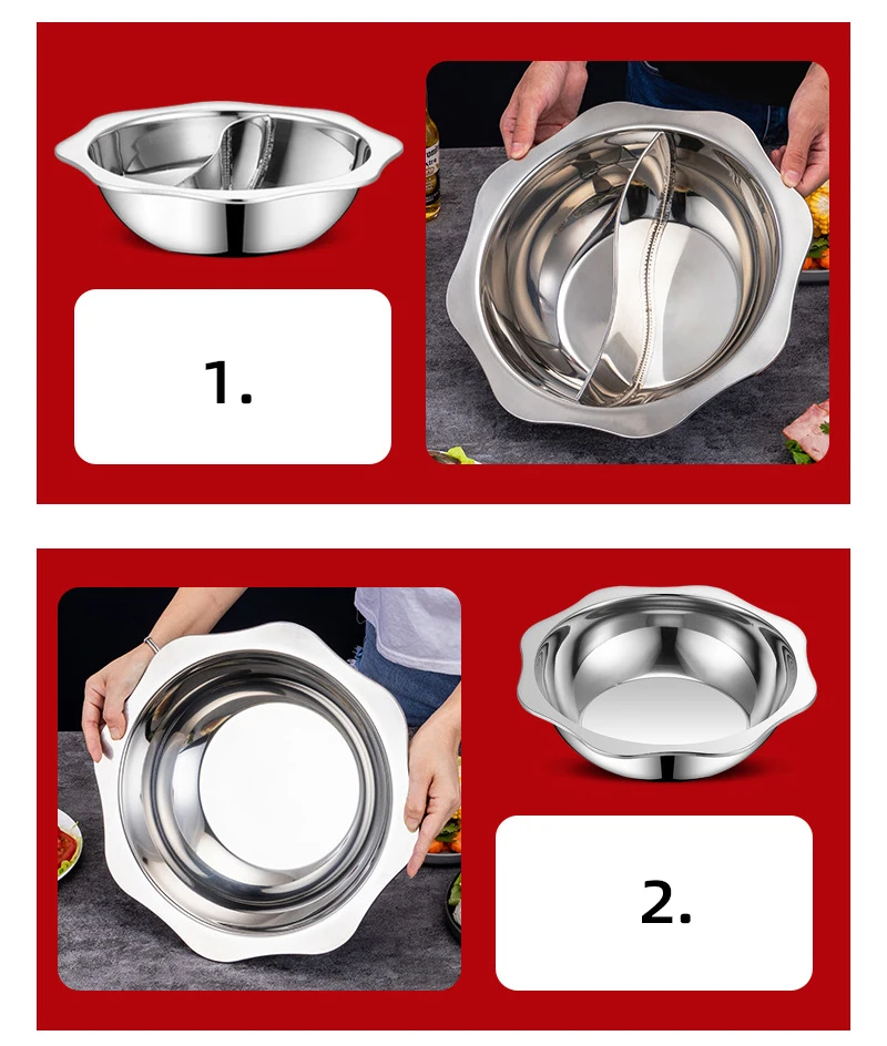 On Sales Promotion Gift Good Price Sun Shape Stainless Steel 0.8mm Family Shabu Shabu Hot Pot Soup Casserole Cooking Hotpot