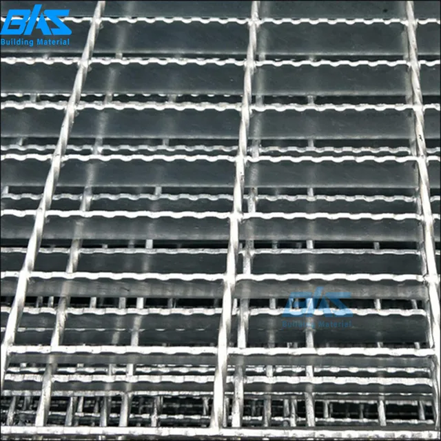 Hot Dip Galvanized Steel Grating Platform with Ladder and Handrail for Industrial Walkway Support Structure