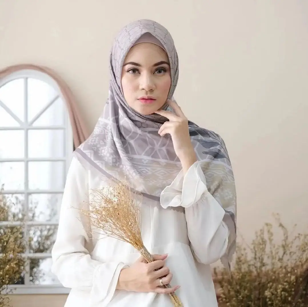 Premium Cotton Voile Bawal Print Hijab Voal Miracle Hijab Laser Cutting ...