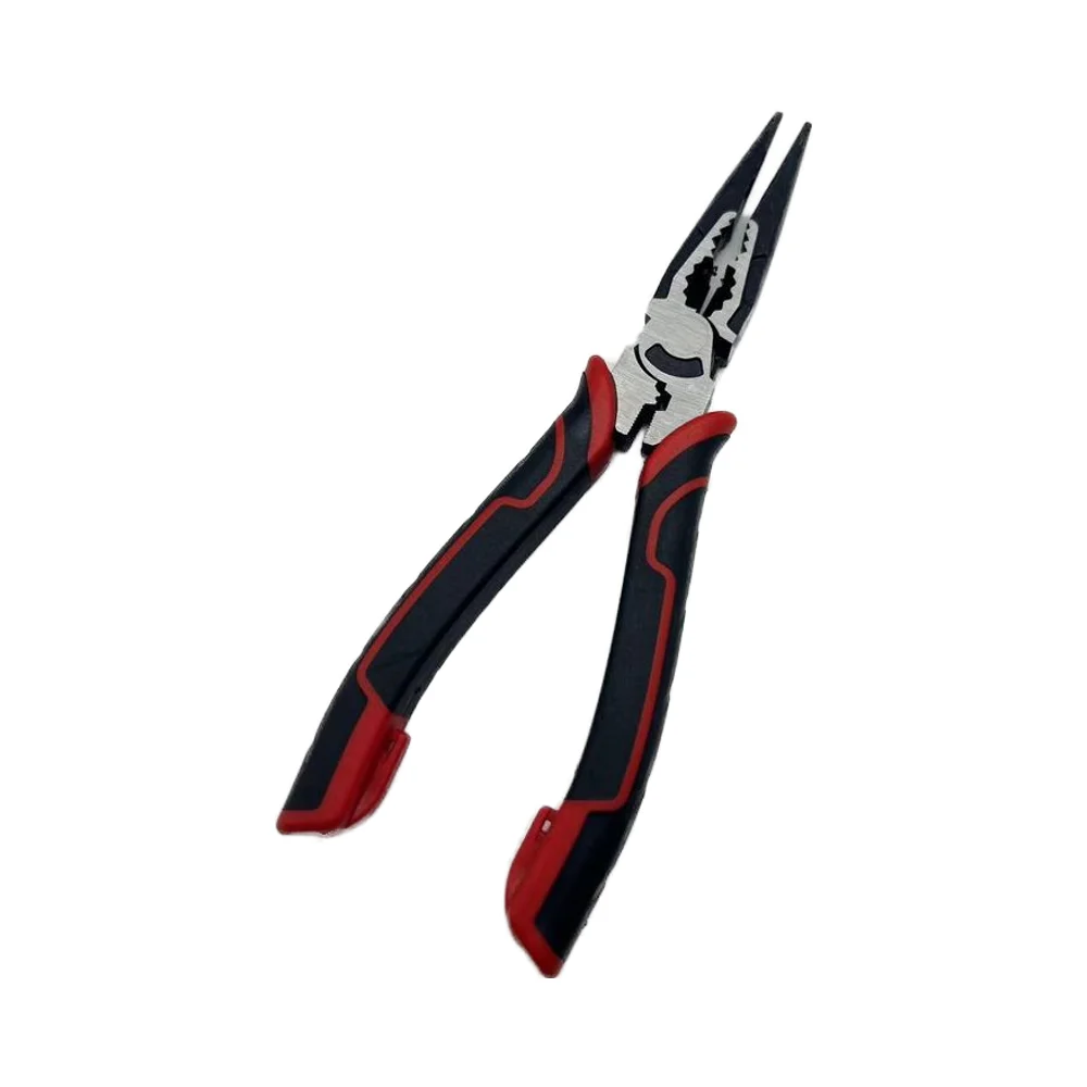 Industrial Grade   Set Multifunctional Carbon Steel Long Nose Clip Soft Grip Diagonal Edges Cutting OEM