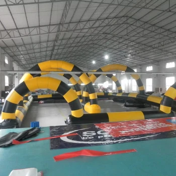 Hot sale Outdoor Inflatable Racing Track Game Custom Inflatable Race Start Finish Tracks For Kids