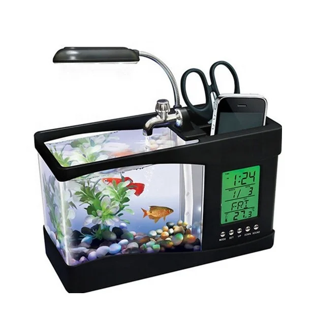 
Настольный мини-аквариум USB/мини-аквариум для рыб/настольный светодиодный аквариум 