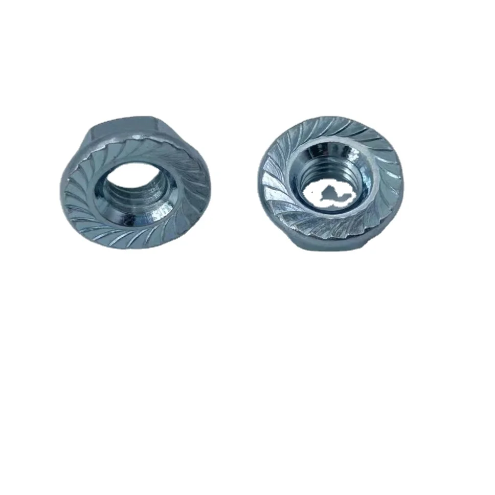 Flange nut Hexagonal anti-slip galvanized nut with gasket nut M3-M20