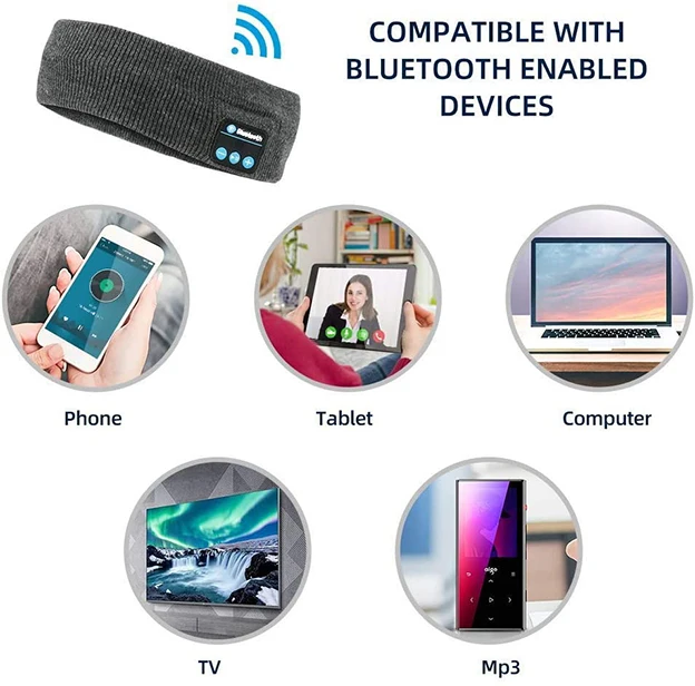 Soft Stereo Sound Headphones Fitness Music wireless Headband - ANKUX.COM