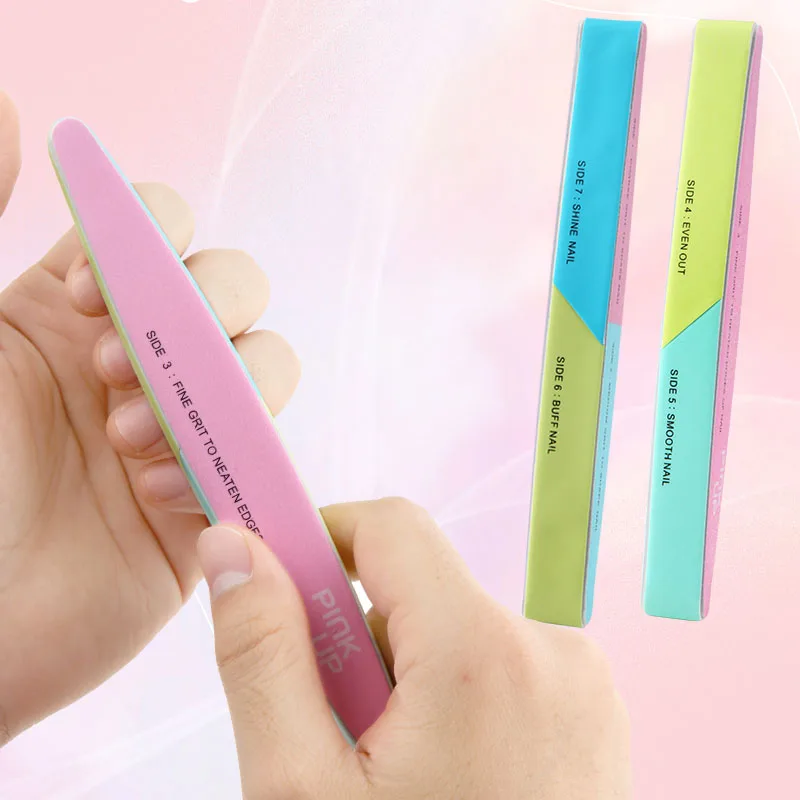 OEM/ODM на заказ, 7 способов, моющийся шлифовальный лак для ногтей, буферный блок для маникюрного салона, использовать фиолетовые модные пилки для ногтей для блеска