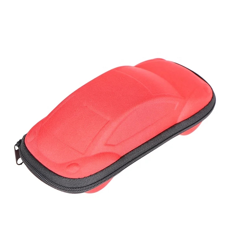 For School Students Custom  Different Pattern Portable Car Shape Pencil Case Toy Carrying EVA Pencil Box