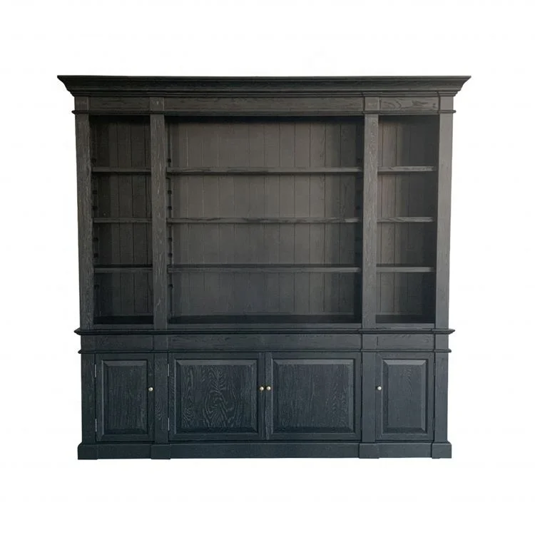 P1803-240 Dundee французский провинциальный старинный Винтажный стиль массивная деревянная маленькая книжная полка белый деревянный книжный шкаф книжная полка