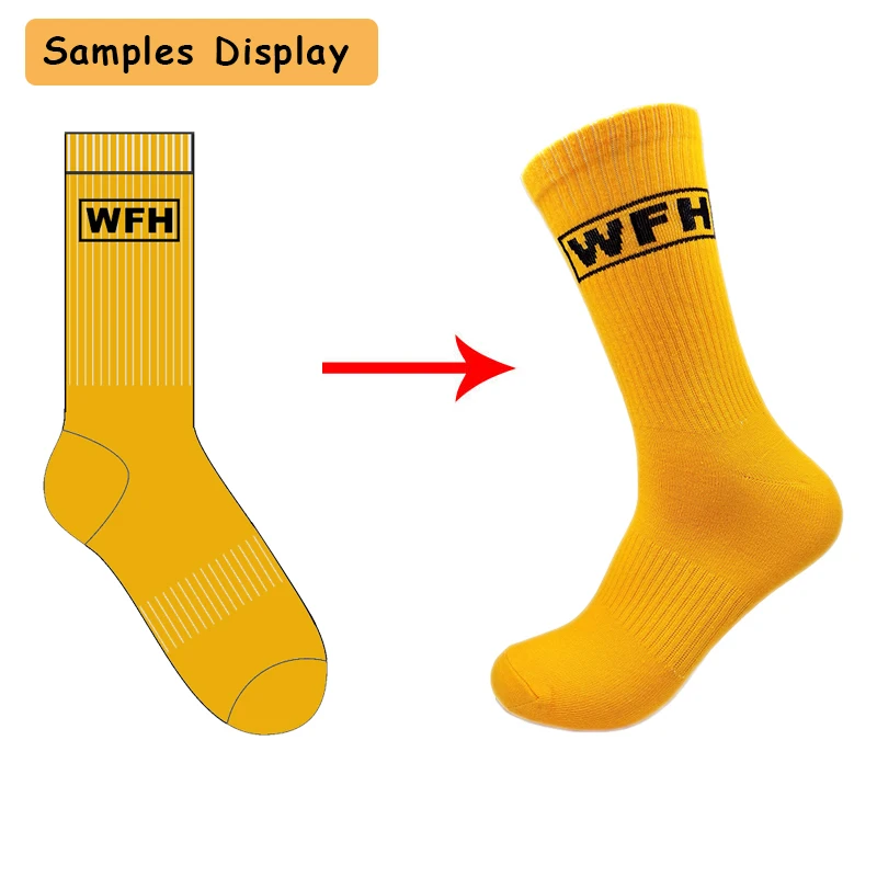 Logo Custom Design Socks Men Custom Socks No Minimum Order Crew Sport