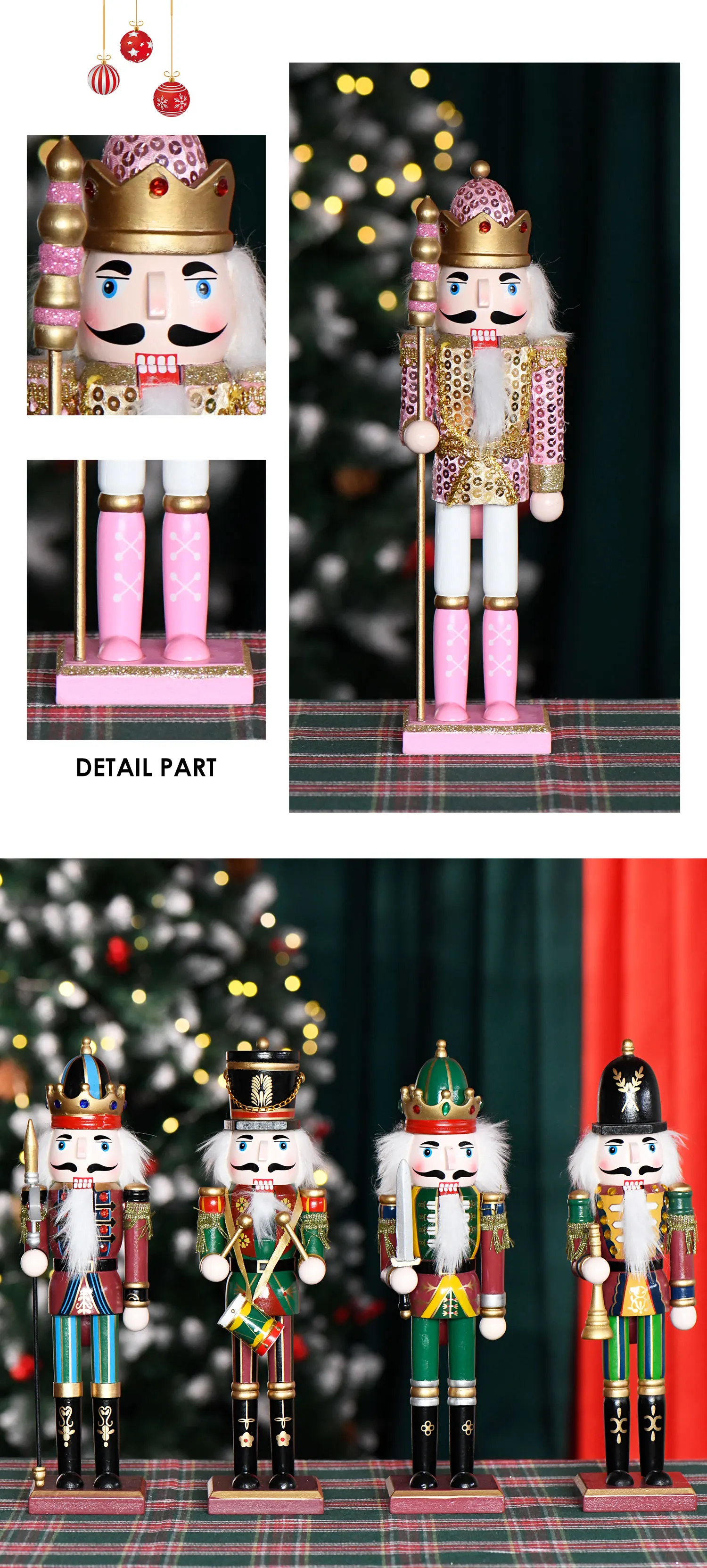 Wholesale Nutcracker Cascanueces 30 Cm Wooden Nutcracker For Christmas