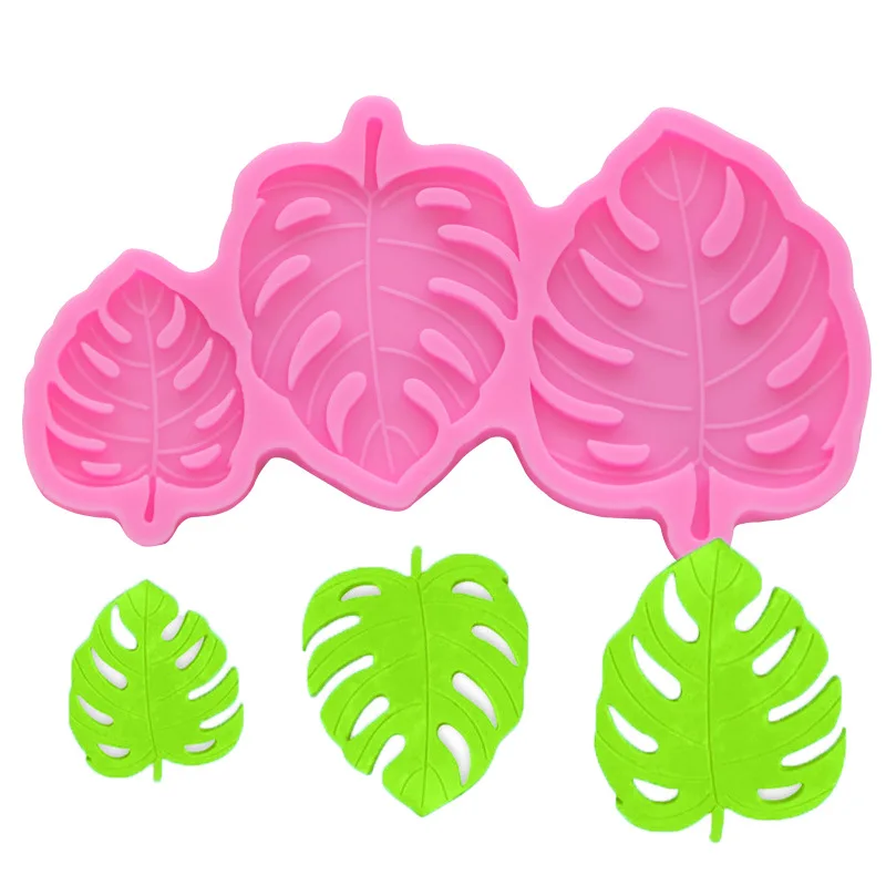 3D Tropical Plant Monstera Deliciosa Silicone Mold for DIY Cakes