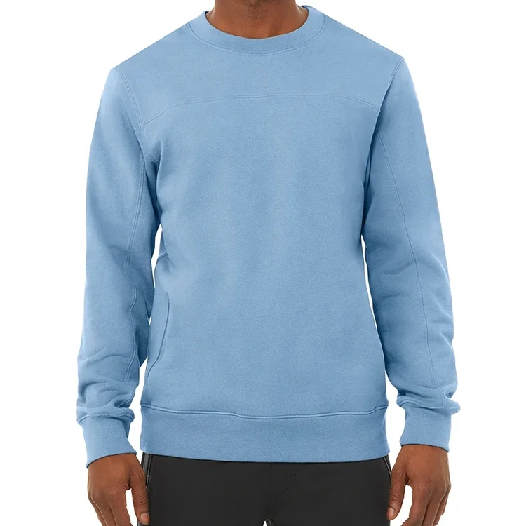 Толстый зимний спортивный флисовый пуловер на заказ, мужские толстовки и свитшоты больших размеров с круглым вырезом и боковыми карманами