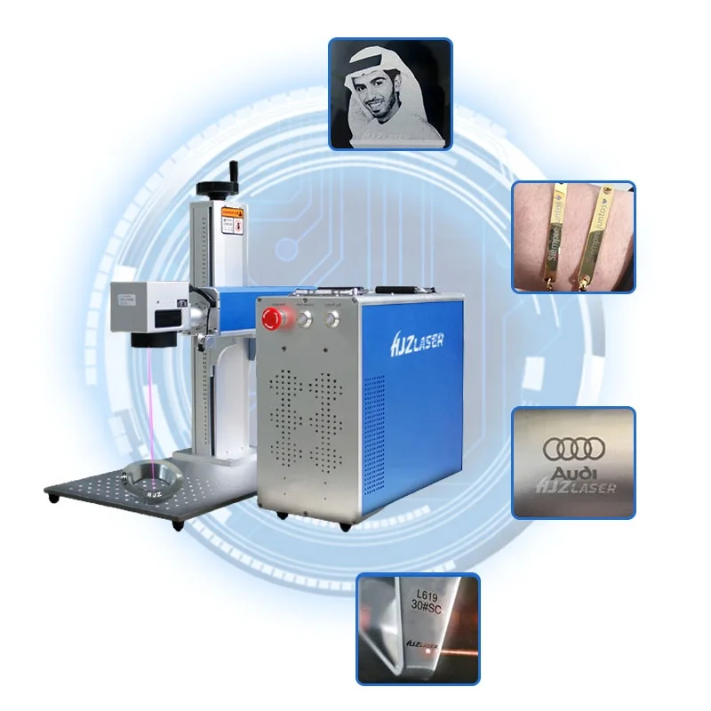 Wuhan HJZ Laser Raycus Jpt 50w Lp Price Laser Engraving Machine Write Name on Rings Bracelets Necklace Pendants