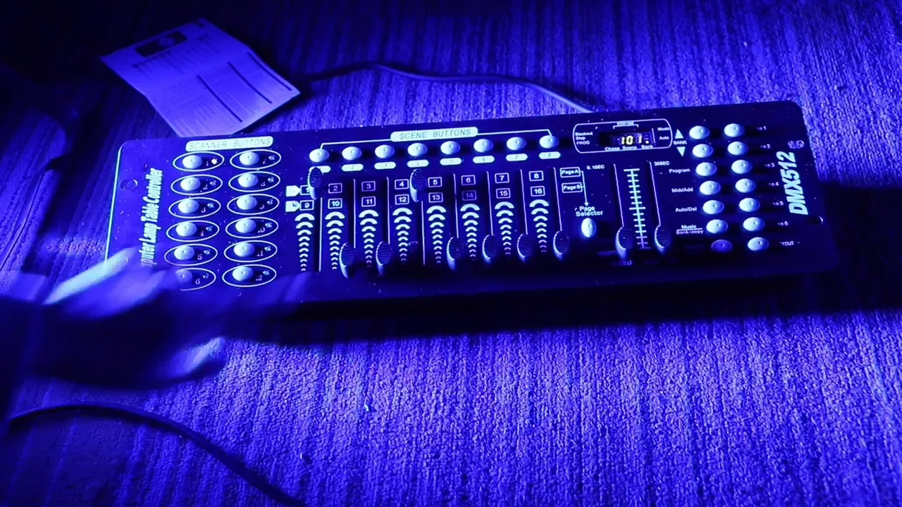 U`king DMX512 Controller, 192 Kanäle DMX512 Controller Konsole Voice