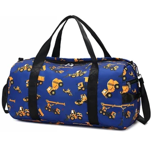 Custom logo Children Boys Kids Luggage Overnight Weekender Duffle Travel Bag