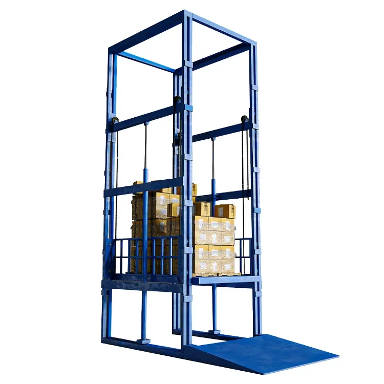 HAOKUN Hydraulic cylinder 10ton 6m high cargo lift outside incline cargo lift elevator home home cargo lifts