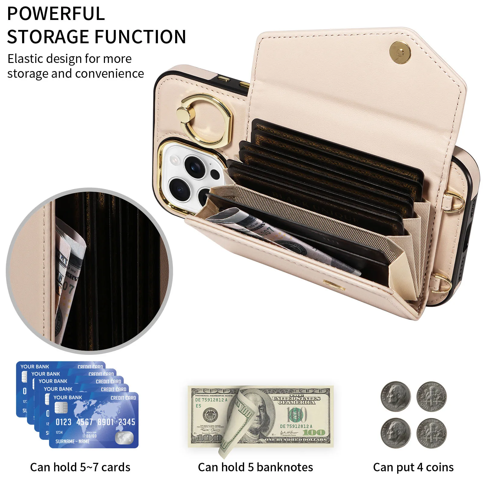Dropshipping Gift HA Iphone Series Cell Phone Leather case Apple16pro  Protective case Iphone16 Anti-drop Leather Card Bag