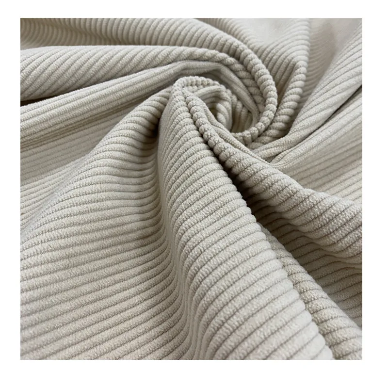 Фабричное производство, Вельветовая ткань из 100% полиэстера в полоску, 20 валов