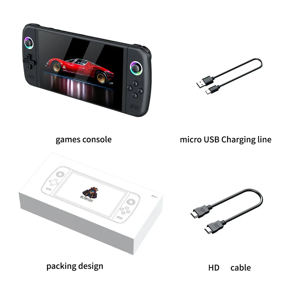 SJGAM M27 7inch RGB Rockchip Rk3568 Retro Mini Handheld 4k HD TV Output Video Game Console_voghion.com