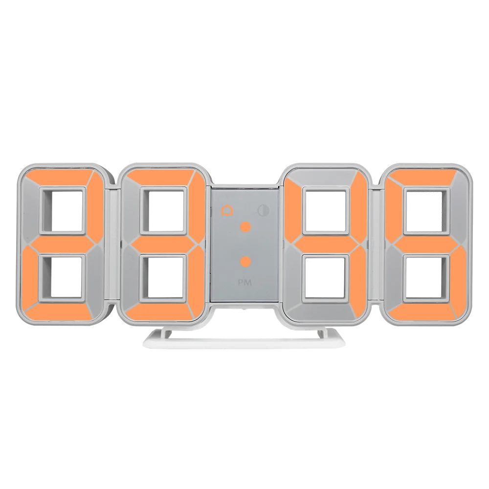 Многофункциональные 12 или 24 часа форматов пульт дистанционного управления Регулируемая Яркость Диммер ночник 3D светодиодные цифровые современные настенные