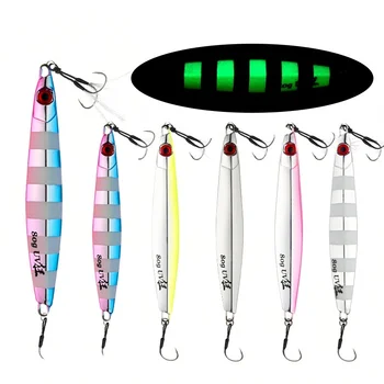 UV Flash Electroplated Glow-in-the-Dark Metal Jig, Shore Cast Slow Pitch Lure, Long Cast Fall Jig for Boat Fishing Mackerel – Metal Jig – view 4