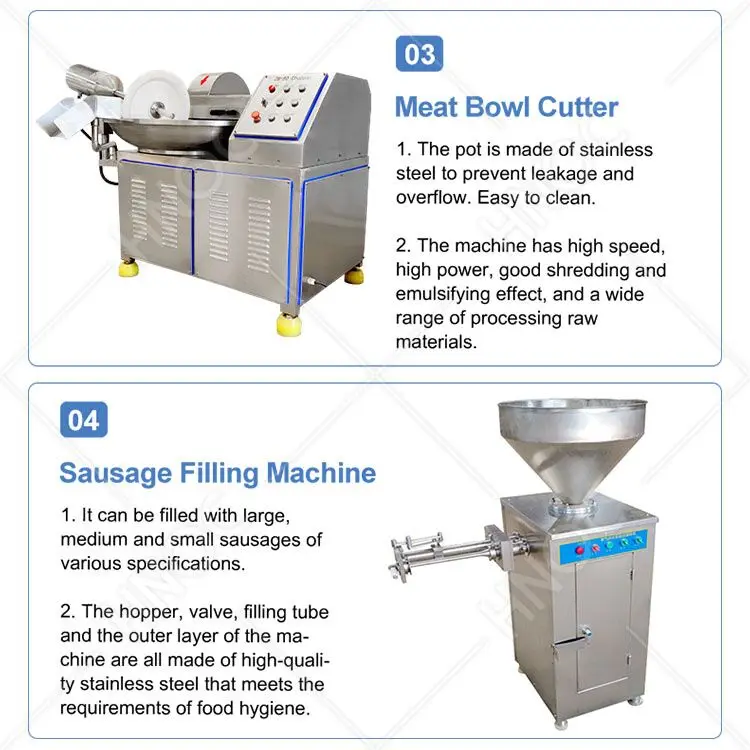 HNOC Hot Selling Hungarian Sausage Make Machine Stainless Steel Complete Sausage Make Maker