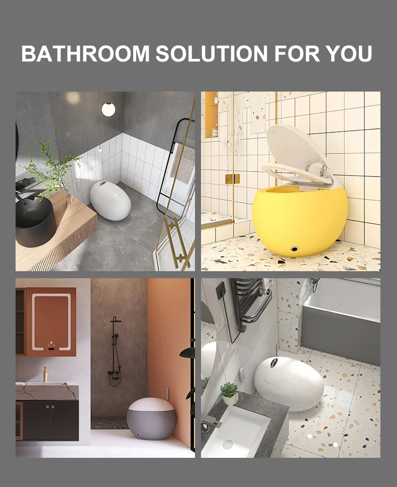 2022 New Arrivals Egg Shaped Toilet Strap Floor Mounted Smart Toilet