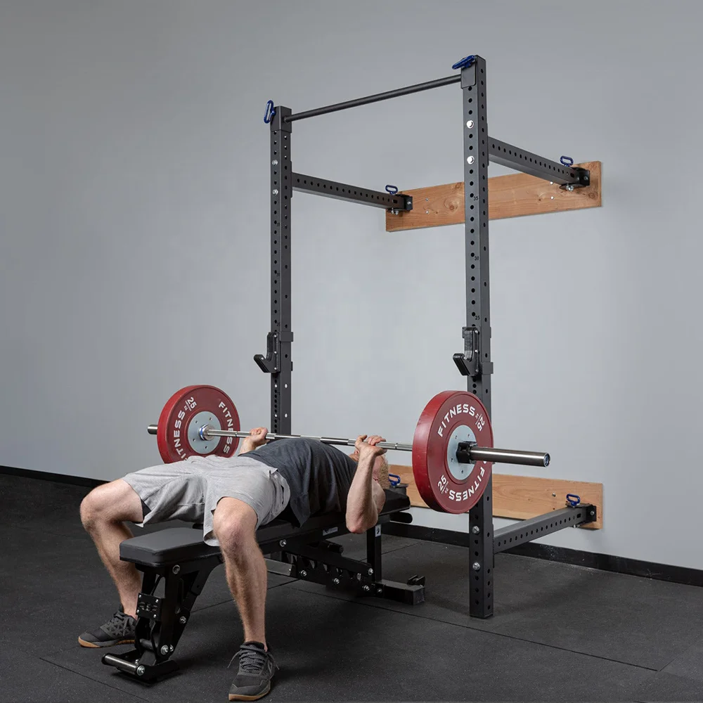 Foldable Gym Wall Rack Squat Power Rack for Home Workout